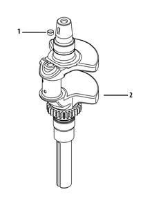 Kohler Kt735-3017 Crankshaft Diagram and Parts List for Z-FORCEL48 (17CSDALB009-17CSDALB010)(2015) Cub Cadet Lawn Tractor